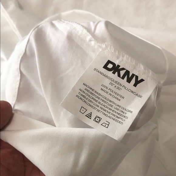 DKNY Pure White Standard Pillowcases - Picture 3 of 3